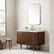 James Martin Vanities Amberly 48in Single Vanity, Mid-Century Walnut w/ 3 CM Ethereal Noctis Top 670-V48-WLT-3ENC - alternate 2